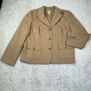 LL Bean Camel Wool Angora Blend Blazer, L
Classic Preppy Academia Retro